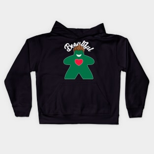 Beautiful Meeple Green Kids Hoodie